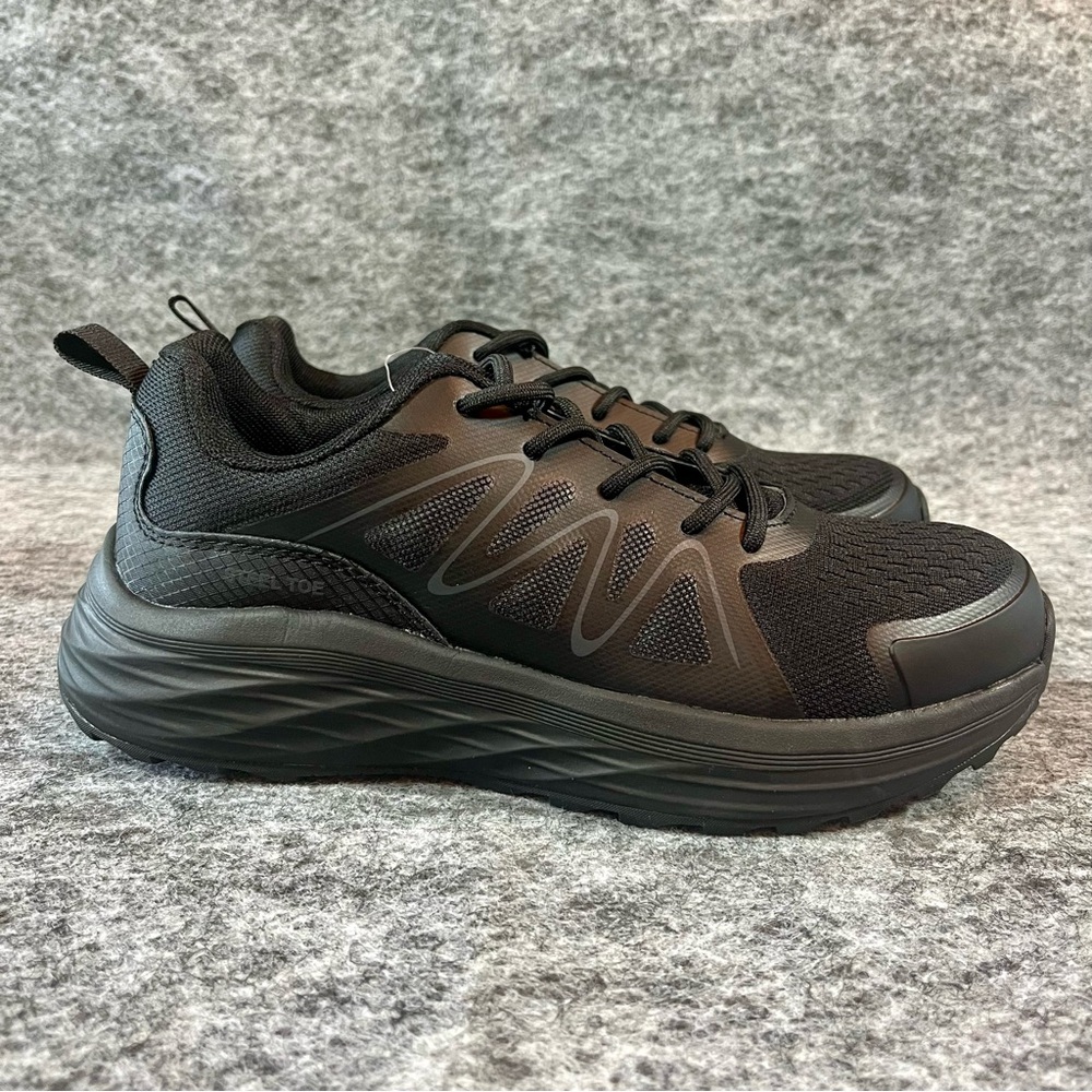 Brazos Womens 7B Black Contractor Steel Toe Warehouse Work Shoes Comfort 0257 - Picture 3 of 15